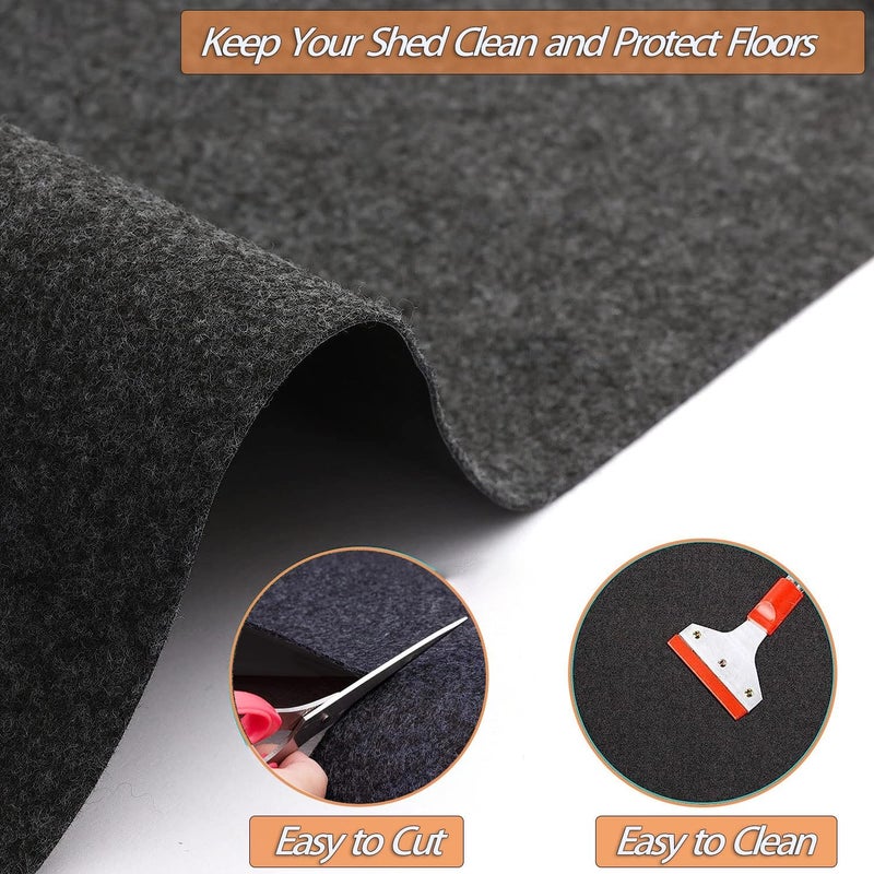 Ahpuhtan 8.2 x 6 FT Outdoor Storage Shed Mat, Waterproof Storage Shed Flooring Mat, Anti-Slip Patio Furniture Floor Scratch Prevention Mat, Dustproof Outdoor Carport Mat… - Image 5